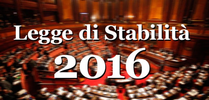 Legge di Stabilità 2016: le principali novità tributarie
